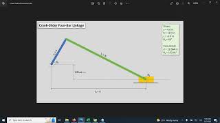 Working Model  CrankSlider FourBar Linkage [upl. by Brandi]