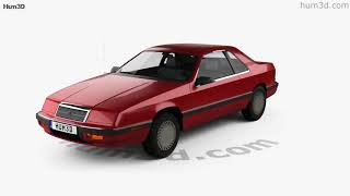 Chrysler LeBaron coupe 1987 3D model by 3DModelsorg [upl. by Udale446]