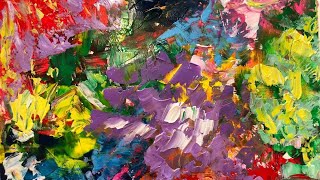 EASY Acrylic Painting Technique  Simple Abstract Painting Ideas [upl. by Fabrin]