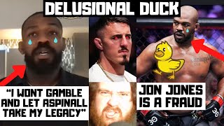 Jon Jones DELUSIONALY DUCKING Tom Aspinall Recent Interview EXPOSES HIM My Reaction [upl. by Ylrebmit]