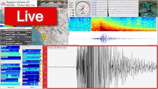 Live Earthquake Information  RaspberryShake 4D Seismograph RD29A  Chino Hills Southern California [upl. by Tavey]