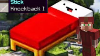 Minecraft Bedwars Noob Tries KnockBack Stick Only Challenge [upl. by Gundry]