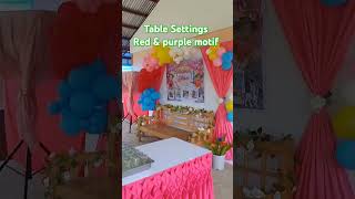 Table Settings amp backdrop decoration 1millionviews viewsviralvideosubscribersgrow [upl. by Sidonius]