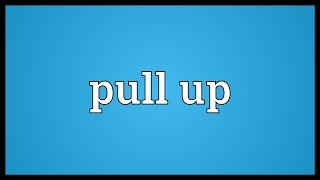 Pull up Meaning [upl. by Yerahcaz507]