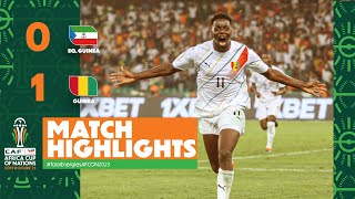 HIGHLIGHTS  Equatorial Guinea🆚 Guinea  TotalEnergiesAFCON2023  Round of 16 [upl. by Urd38]