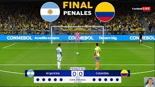 Argentina Vs Colombia PENALES  Final Copa América 2024  Messi vs James  Jugabilidad PES realista [upl. by Sitto]