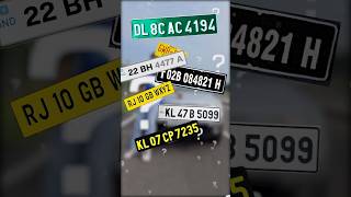 Types of number plate numberplates rto road car shorts driving numberplate [upl. by Sev]