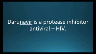 How to pronounce darunavir Prezista Memorizing Pharmacology Flashcard [upl. by Betsey]