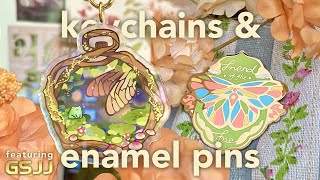 studio vlog 🌼🌷 making enamel pins amp acrylic keychains ft GSJJ °˖✧ gsjj keychainsco custompins [upl. by Aehsa]