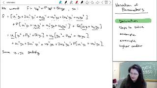 101 Variation of Parameters  Derivation [upl. by Akienom137]