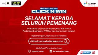 Pertamina Lubricants Click N Win  Undian Pemenang Bulan November 2024 [upl. by Neal]