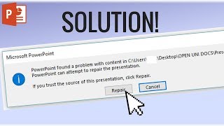 How to solve PowerPoint found a problem with content in pptx Video Tutorial [upl. by Kcirdla]