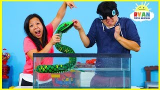 Whats in the Box Challenge Underwater Version Ryans Mommy vs Daddy [upl. by Ballinger825]