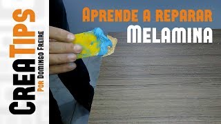 Melamina dañada  Cómo arreglar melamina  REPARACIÓN FÁCIL de piezas de melamina [upl. by Cissiee]