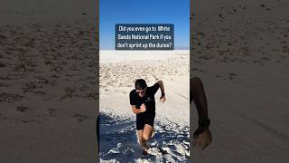 Sprinting up the dunes at White Sands National Park is a must travel running nationalparks [upl. by Schmitt]