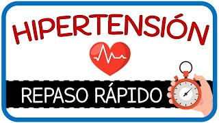 HIPERTENSIÓN REPASO RÁPIDO 🏃🕙 Causas clasificación tipos diagnóstico y tratamiento [upl. by Anaibib351]