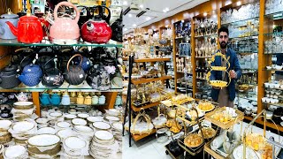 White and Golden loose crockery Karkhano market Peshawar viralvideo youtube video youtubeshorts [upl. by Annnora]