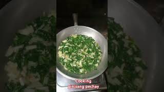 Ginisang pechay for lunch shorts cooking ginisangpechay bukidlife [upl. by Ardeahp]