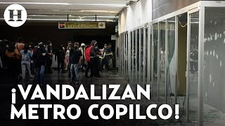 Encapuchados causan destrozos en metro Copilco STC hace llamado a cuidar las instalaciones [upl. by Anjali678]