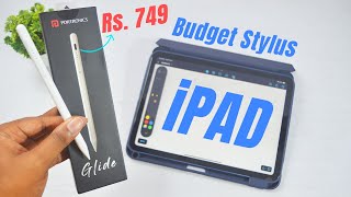 Portronics Glide Stylus Unboxing amp Review  Best Budget Stylus for iPad 10 Under ₹749 [upl. by Broddie]