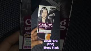 Lorial Paris Hair Colour 200 Ebony Black Shade😍 [upl. by Gnay139]