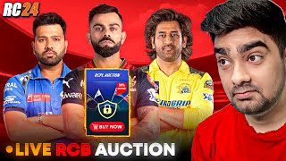 LIVE MEGA RCPL AUCTION RCB Buying DHONI KOHLI ROHIT And More RC 24 REAL CRICKET 24 [upl. by Enellek116]