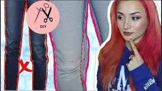 COMO ENTUBAR PANTALON DEPENDIENDO DE LA FORMA DE TU PIERNA Pantalon DIY FashionLifeHacks [upl. by Gnilsia533]