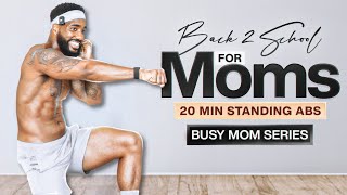 20 Min Standing Abs HIIT Workout  No Repeats amp No Equipment  BACK 2 SCHOOL SERIES [upl. by Ahsiekan539]