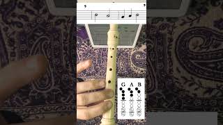 INITIAL LESSON 05 Musical Reading NOTES G A B Combined Rhythm  RECORDER [upl. by Jessie490]