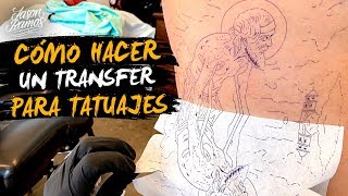 CÓMO Transferir DibujoStencil para TATUAJETUTORIAL Paso a pasoCómo Hacer un Transfer para TATTOO [upl. by Annaeoj]