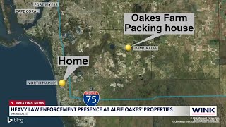 Law enforcement presence at Alfie Oakes North Naples home and Immokalee packing house [upl. by Cherice]