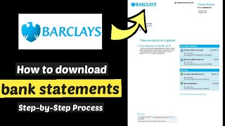 How to download Barclays bank statement from app ¦¦ Barclays Paperless Bank Annual Statement CSV [upl. by Didi29]