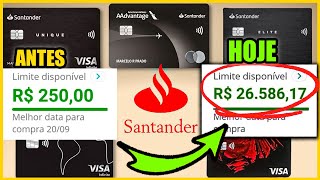 ✅CARTÕES SANTANDER COMO AUMENTAR O LIMITE DO SEU CARTÃO HOJE MÉTODO 2025 LIBERADO HOJE [upl. by Ahseret]