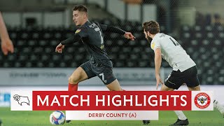 MATCH HIGHLIGHTS  Derby County 2 Brentford 2 [upl. by Nahtnhoj]