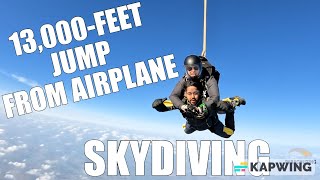 SKY DIVING IN UK  JUMPED FROM AIRPLANE  13000 FEET JUMP  UK PARACHUTING BECCLES  MESBAH [upl. by Sualocin]