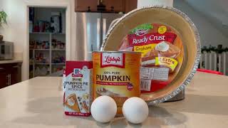 Recipe of the week Easy pumpkin pie recipe [upl. by Leafar872]