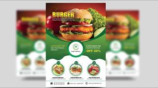 How to Create a Professional Flyer in Photoshop  Restaurant Flyer [upl. by Nnuahs758]