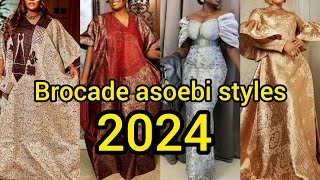 Latest brocade styles 2024  New damask styles for ladies  Brocade bubu gown styles Ankara styles [upl. by Philender]