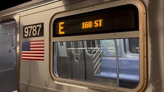 IND Subway R160A2 E Train Ride from 145th Street to 168th Street via Central Park West [upl. by Oly844]