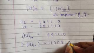 binary subtraction using 2s complement [upl. by Eseneg]