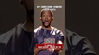 My Eurovision Winners 20242015 europe esc eurovision music viral shorts uk throwback [upl. by Aurore]