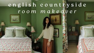 English Countryside Bedroom Makeover  Green Traditional amp Cosy [upl. by Zolner]