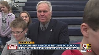 Blanchester High School Principal Rick Hosler returns to school [upl. by Dlared407]