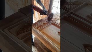 Wood finishing process with gender machine woodworking [upl. by Barstow]