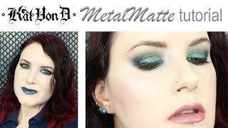 Kat Von D MetalMatte Teal Tutorial for Hooded Eyes phyrra [upl. by Ohl929]