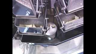 Novus 350 VFFS Bagger Packaging IQF Ravioli in Quad Packages [upl. by Wilmer]