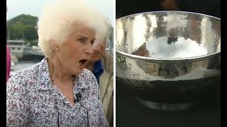 Antiques Roadshow guest’s jaw drops at top value of ‘collector’s dream’ punchbowl [upl. by Nnayrrehs]