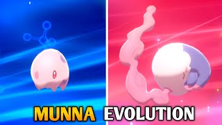 How To Evolve Munna Into Musharna In Pokemon Sword amp Shield  Galar Pokedex [upl. by Ocihc394]