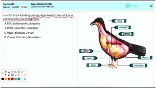 NEET Zoology Q182 Explore Animal Kingdom Classification and Its Importance  July 2022 [upl. by Proulx]