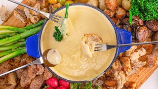 How To Make Cheese Fondue By Rachael [upl. by Granny]